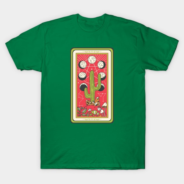 Mystical Desert Cactus Tarot Card T-Shirt by SLAG_Creative